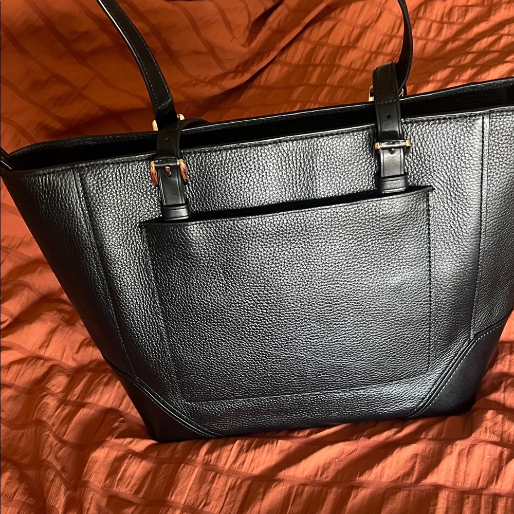 Michael Kors Black Pebbled Leather Tote - Picture 6 of 9